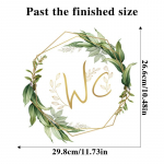 WC Vannitoa WC-ukse kleebised Dekoratiivsed lillekleebised Isekleepuv kaunistuskleebis Ruumi sisustus 30x30cm