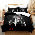 3D Prinditud Kristlike Templarite Voodipesukomplekt Tekikott Voodikomplekt Tekikott Padjap&uuml;&uuml;r Tekk Kuningas Kuninganna Suurus Poisid T&auml;iskasvanud EU Single 135x200cm