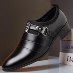 2024. aasta meeste nahast pidulikud &auml;rikingad &ndash; Korea stiil, suur suurus, terava ninaga, vabaaja elegants 45 pruun