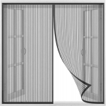 Magnetiline s&auml;&auml;sev&otilde;rk kardin, S&auml;&auml;sev&otilde;rk kardin uksele, Hoiab ruumi hingavana ustele ja akendele, Must, 90x140cm 90x140cm