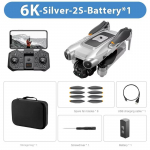 2025. aasta UUS V600 RC droon 5G 8K HD ESC aerofotograafia kahe kaameraga optilise voolu positsioneerimine takistuste v&auml;ltimine harjadeta nelja rootoriga lennukim&auml;nguasi kingitus 6K 2 Battery hall
