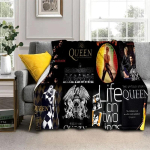 3D Freddie Mercury Queen-Rock-B&auml;ndi Tekk, Pehme Visketekk Kodu Magamistoa Voodi Diivani Pikniku Reisi Kontori Katteks Tekk Lastele 30x40in gray