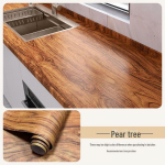 Veekindlad puidust teraviljaga pliidiplaadi kleebised: &Otilde;likindel, kuumakindel, isekleepuv k&ouml;&ouml;gitapeet. 40CM*5m