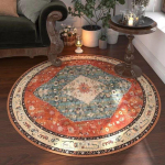 Retro &uuml;mmargune vaip Kodu Magamistuba Elutuba Diivan Diivanilaud Tuba Paks p&otilde;randamatt Vaip Tooli matt Diameter 120CM