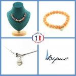 Pierres et Min&eacute;raux. Parure bijoux Bracelet Collier 15 Perles Pierre de soleil d'Afrique Taille personnalisable.