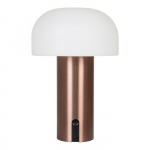 Lampe LED d'ext&eacute;rieur rechargeable blanc et cuivr&eacute;