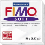 STAEDTLER P&acirc;te &agrave; modeler &agrave; cuire Fimo Soft bloc 56 g blanc