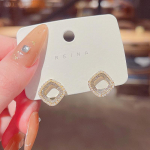 Geomeetrilised moe teemantp&auml;rliga k&otilde;rvar&otilde;ngad: S925 h&otilde;ben&otilde;el, trendikas ja elegantne disain naistele kuld