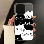 Mobiiltelefoni&uuml;mbrised iPhone 11 13 15 Pro Max 12 14 Pro Max &uuml;mbrisele iPhone 16 15 Plus 13 Pro 12 j&auml;&auml;tunud tekstuuriga maalitud koomiksililled iPhone 11 valge