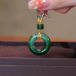 Vintage bambusest kaelakee, kerge luksuslik ja ainulaadne nefriitripatsi imitatsioon, iidse meetodi p&auml;ikesetoteemikaelakee, lillekeel 1pc