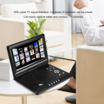 P&ouml;&ouml;ratav 9-tolline kaasaskantav LCD laiekraaniga DVD-videom&auml;ngija FM-raadio m&auml;ngusalvestus USB AV-CD EU PLUG