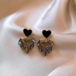 H&otilde;ben&otilde;elmustad heledad luksuslikud teemants&uuml;damek&otilde;rvar&otilde;ngad &ndash; moodne tippklassi klassikaline disain naistele Gold Base White Diamond - Silver Needle