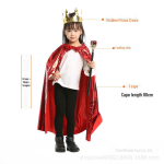 Halloweeni printsessi ja kuninga kuube lastele &ndash; 80 cm s&auml;rav kuld ja h&otilde;be One Size