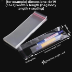 V&auml;ike l&auml;bipaistev isekleepuv OPP kott ehete, m&auml;nguasjade v&otilde;i r&otilde;ivaste jaoks 16x19 Normal 5 Silk (100 per pack)