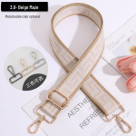 Reguleeritav Crossbody triibuline kotirihm &ndash; mitmek&uuml;lgne, lai asendusrihm Bright Silver Buckle