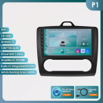 Ossuret 2din Androidi Autoraadio Ford Focus 2 2004 - 2011 Exi Auto jaoks Multimeedia Video M&auml;ngija GPS Nav Peaseade Carplay Intelligentne 4G WIFI P1 B 4Core 1G 32G AI