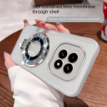 Note 14 Pro Magnetiline Magsafe'i Hoidikuga &Uuml;mbris Funda Xiaomi Redmi Note 14 Note14 Pro Plus Pro+ 4G 5G jaoks, Stendiga Pehme Kate Redmi Note 14 5G&Soft silicone&case Bracket valge