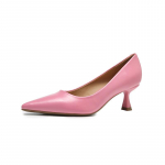 Madala kontsaga pumbad naistele Nahast suletud varbaga, terava varbaga Kitten kontsad Mugavad slip on stiletto pumbad naiste t&ouml;&ouml;kontor &Auml;ripulmakleidi kingad 40 roosa