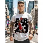 Sport Stiil No.23 Korvpalli 3D-prinditud meeste T-s&auml;rk Moodne ja vabaaja l&uuml;hikeste varrukatega Mugav Kiirelt kuivav ja hingav S
