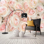 Moodne 3D romantiline roosikujuline fototapeet elutuppa, pulmamaja taustaseinale, kodu kaunistus 200 cm(W) x 140 cm(H)