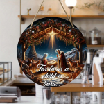 1 tk 2D Lame Vintage S&uuml;ndimisstseen Puidust P&auml;rja Silt - 20cm &Uuml;mmargune Seinakunst P&uuml;hadehooajaks, Ideaalne Kodu & Veranda Kaunistamiseks Ideaalne P&uuml;hadekingitus 20cm*20cm