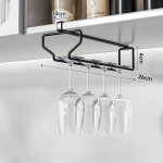 Rippuvad punase veini klaasihoidjad kapi all Baar Pokali Riiul Kodu Joogin&otilde;ude Riiul Lauan&otilde;ud Metallist Korraldus Hoiuriiul