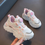 Laste v&otilde;rkspordijalatsid Poiste libisemiskindlad isa kingad Hingavad Keskmiste ja suurte laste p&ouml;&ouml;rleva nupuga jooksujalatsid 28 roosa