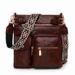 Ristkottkott Naiste Kott Suure Mahutavusega &Otilde;lakott tumepunast v&auml;rvi