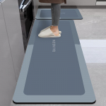 Marmorimustriga K&ouml;&ouml;gi &Otilde;livastane Diatomiitmuda Matt: Vett imav, Kiiresti kuivav, Libisemiskindel, Lihtne hooldada. 40*150CM Water Absorbent Quick-dry Non-slip