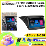 Autoraadio Carplay MITSUBISHI Pajero Sport, L-200 2006-2015 Navigatsiooni GPS Android Auto Multimeediapleier Stereo&uuml;ksus WiFi BT Ei 2din 4G jaoks 4 core 2GB+32GB CP