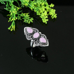 Pink Chalcedony Handmade 925 Sterling Silver Jewelry Ring Size 10 q1h35