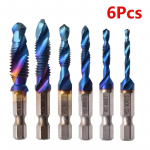 6 tk M3-M10 kruvikraaniga puuriotsad Hss kraanid, s&uuml;vistuskruvi eemaldaja komplekt, meeterm&otilde;&otilde;dustik kombineeritud otsik kiirterasest 1/4-tolline kiirvahetus kuuskant