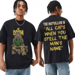 Vintage Mf Doom S&auml;rk Unisex Naiste Mf Doom Merch R&auml;ppar Kahepoolse tr&uuml;kiga T-s&auml;rk Suur t&auml;navar&otilde;ivad T-s&auml;rgid Unisex r&otilde;ivad 2XL