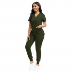 Stretch Scrubs Naiste komplekt &Otilde;dede vormir&otilde;ivad Kliinilised koorimiskomplektid &Otilde;de Arst Tolmukindlad T&ouml;&ouml;riided Meditsiinilised koorijad Top+ Jogger Pants 2XL