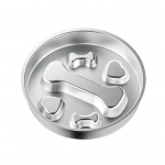 Aeglase s&ouml;&ouml;tmise koerakauss 2 tassi mahutavusega roostevabast terasest koeratoidukauss v&auml;ikestele ja keskmistele t&otilde;ugudele libisemiskindel metallist aeglase s&ouml;&ouml;tmise kauss kuivale ja m&auml;rjale toidule 1pc