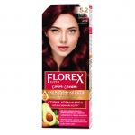 Florex Super permanent hair dye cream - Give your hair deep nourishment, Makes your hair soft and silky-shiny. Ripe Cherry 5.2