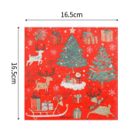 20tk/pakk 33*33cm 2-kihiline &uuml;hekordne peosalvr&auml;tik j&otilde;ulumuster