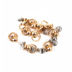 10 tk 8 mm metallist n&ouml;&ouml;biga O Ring Stud Screwback k&auml;sit&ouml;&ouml;kott Telefoni kruviga naelneet h&otilde;be