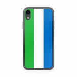 Coque iPhone &ndash; iPhone XR &ndash; Drapeau Sierra Leone &ndash; Supp &ndash; Mitmev&auml;rviline &ndash; Vertikaalne