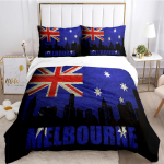 USA UK Riigilipu Digitaalne Pol&uuml;ester Tekikott Voodipesukomplektid Pehme Tekikott ja Padjap&uuml;&uuml;rid Teismelistele &Uuml;hekohaline/Kahekohaline/Queen/King US Twin(172x218cm)
