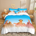Animatsioonisari 3D digitaaltr&uuml;kk Kolmeosaline voodipesukomplekt Voodilina Tekikott 90 * 200 two-piece set