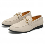 Moodne kaubam&auml;rk Meeste seemisnahast nahast kingad Must Beež Hobuseraua pandlaga Mokassiinid Slip-on Ametlikud Meeste kingad Pulmad Kontor Vabaajakingad 38 beež