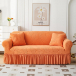 Žakardi volang&auml;&auml;rega diivanikate - Universaalne sobivus k&otilde;ikideks aastaaegadeks Three-seater 190-230cm