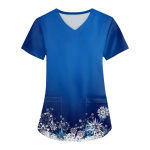 Naiste moodsad V-kaelusega l&uuml;hikeste varrukatega t&ouml;&ouml;riided taskutega, j&otilde;ulutr&uuml;kiga topid L