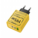 PD 65W USB C laadija 3 pordiga kiirlaadimist&uuml;&uuml;p C laadija telefoniadapter iPhone'i jaoks 15 14 13 12 Xiaomi Huawei Samsung EU Plug