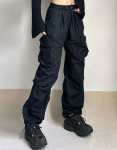 Harajuku Oversized Cargo Langevarjup&uuml;ksid Naiste T&auml;navar&otilde;ivad Vintage Y2k Hip Hop Laia s&auml;&auml;rega s&ouml;rkijad kottis dressip&uuml;ksid Techwear XXL