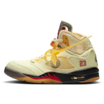 Off-White x Air Jordan 5 SP Sail Unisex tossud Kreemjas Tulepunane Musliin DH8565-100 36
