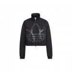 Adidas Originals Adicolor Tt Logo Applique T&otilde;mblukuga Seisva Kraega Jakk Naiste Pealisr&otilde;ivad Must HS1937 XS