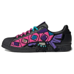 Adidas Originals Han Meilin X Superstar 80S Chen Long Nahast Madalad Tossud Unisex Tossud Must Roosa Lilla ID4381 35⅔ black