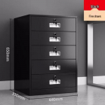 Kontori mobiilne hoiukapp lukuga: Lauasahtli all olev lehtmetallist arhiiv ja sahtlite organiseerija Economy